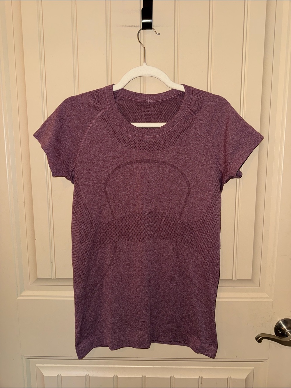 Lululemon Swiftly Tech Short Sleeve Shirt Womens 8 Purple Heathered Activewear